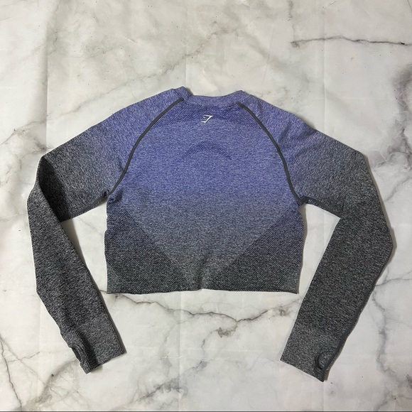 Gymshark Ombre Long Sleeve Crop Top - Picture 5 of 6